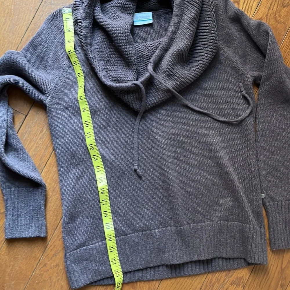 Columbia lavender drawstring cowl neck sweater size Large - Picture 7 of 9